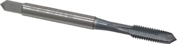 OSG - #10-32 UNF, 2 Flute, elektraLUBE Finish, High Speed Steel Spiral Point Tap - Plug Chamfer, Right Hand Thread, 2-3/8" OAL, 7/8" Thread Length - Exact Tool & Supply