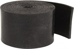 Made in USA - 1/8" Thick x 2" Wide x 60" Long, Buna-N Rubber Strip - Stock Length, 70 Shore A Durometer, 800 to 1,000 psi Tensile Strength, -20 to 170°F, Black - Exact Tool & Supply