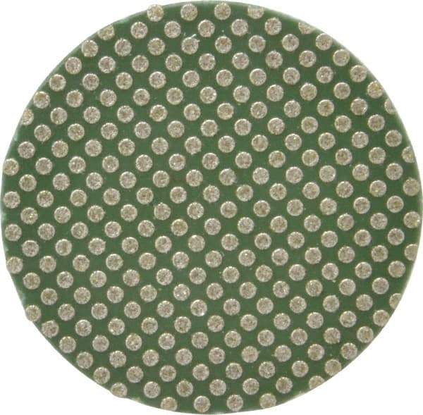Norton - 2" Diam, 60 Grit Diamond Adhesive PSA Disc - Coarse Grade, Green, Cloth Backing, Flexible - Exact Tool & Supply