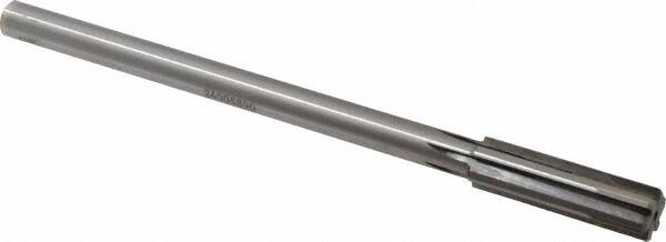 Made in USA - 0.589" Carbide-Tipped 6 Flute Chucking Reamer - Exact Tool & Supply