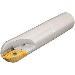 Iscar - 1/2" Cut Diam, 0.4" Max Depth of Cut, 5/8" Shank Diam, 6-1/2" OAL, Indexable Ball Nose End Mill - 2.4" Head Length, Straight Shank, BCM Toolholder, BCR... Insert - Exact Tool & Supply
