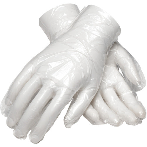 ‎65-544/S Disposable Gloves - Ambi-Dex Disposable Polyethylene - Food Grade - Embossed - 500/Bx - 1 mil - Exact Tool & Supply