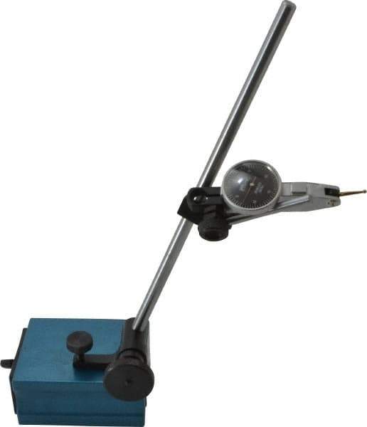 Fowler - 0.0005" Graduation, 0.03" Max Meas, 0-15-0 Dial Reading, Dial Indicator & Base Kit - 3-1/8" Base Length x 2-1/16" Base Width x 1" Base Height, 1" Dial Diam - Exact Tool & Supply