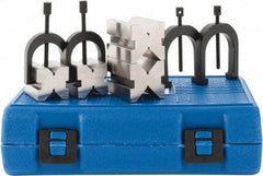 Fowler - 1 to 1-1/2" Capacity, 90° Angle, 4-Way V-Block - 1-1/2 and 2" Long x 1-1/4 and 1-1/2" Wide x 1-1/4 and 1-1/2" High, Sold as 2 Block Set - Exact Tool & Supply
