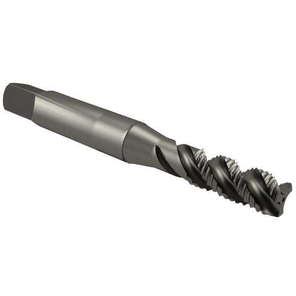 OSG - 3/8-16 UNC 3 Flute 3B Plug Spiral Flute Tap - High Speed Steel, Bright Finish, 2-15/16" OAL, Right Hand Flute, Right Hand Thread, H3, Series 106/107 - Exact Tool & Supply