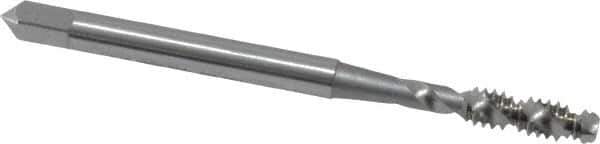 OSG - #6-32 UNC 2 Flute 3B Bottoming Spiral Flute Tap - High Speed Steel, Bright Finish, 2" OAL, Right Hand Flute, Right Hand Thread, H2, Series 106/107 - Exact Tool & Supply