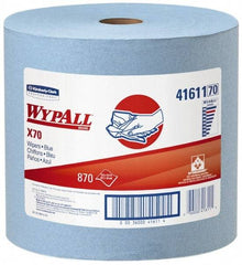 WypAll - X70 Dry Shop Towel/Industrial Wipes - Jumbo Roll, 13-3/8" x 12-1/2" Sheet Size, Blue - Exact Tool & Supply