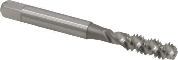 OSG - 1/4-20 UNC 3 Flute 3B Bottoming Spiral Flute Tap - High Speed Steel, Bright Finish, 2-1/2" OAL, Right Hand Flute, Right Hand Thread, H3, Series 106/107 - Exact Tool & Supply