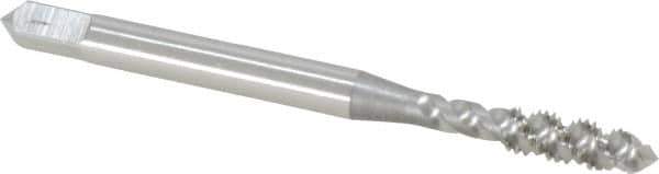 OSG - M4x0.70 Metric Coarse 3 Flute 6H Plug Spiral Flute Tap - High Speed Steel, Bright Finish, 2-1/8" OAL, Right Hand Flute, Right Hand Thread, D4, Series 142 - Exact Tool & Supply