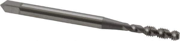 OSG - M3x0.50 Metric Coarse 2 Flute 6H Bottoming Spiral Flute Tap - High Speed Steel, Bright Finish, 1-15/16" OAL, Right Hand Flute, Right Hand Thread, D3, Series 142 - Exact Tool & Supply