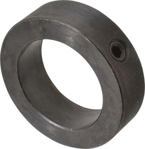 Climax Metal Products - 2-3/16" Bore, Steel, Set Screw Shaft Collar - 3-1/4" Outside Diam, 15/16" Wide - Exact Tool & Supply