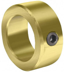 Climax Metal Products - 1-1/4" Bore, Stainless Steel, Set Screw Solid Set Screw Collars - 2" Outside Diam, 11/16" Wide - Exact Tool & Supply