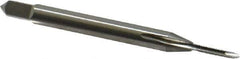 OSG - #00-96 UNS, 2 Flute, Bright Finish, High Speed Steel Spiral Point Tap - Plug Chamfer, Right Hand Thread, 1-9/16" OAL, 1/4" Thread Length, 0.141" Shank Diam, Series S110 - Exact Tool & Supply