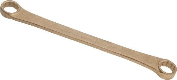 Ampco - 1" x 1-1/8" 12 Point Offset Box Wrench - Double End, 15-1/8" OAL, Aluminum Bronze - Exact Tool & Supply