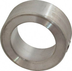 Climax Metal Products - 1" Bore, Stainless Steel, Set Screw Solid Set Screw Collars - 1-1/2" Outside Diam, 5/8" Wide - Exact Tool & Supply