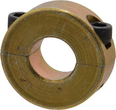 Climax Metal Products - 1/2" Bore, Steel, Two Piece Clamping Shaft Collar - 1-1/8" Outside Diam, 13/32" Wide - Exact Tool & Supply