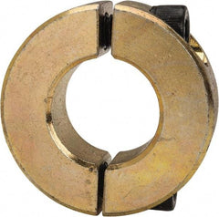 Climax Metal Products - 3/4" Bore, Steel, Two Piece Clamping Shaft Collar - 1-1/2" Outside Diam, 1/2" Wide - Exact Tool & Supply