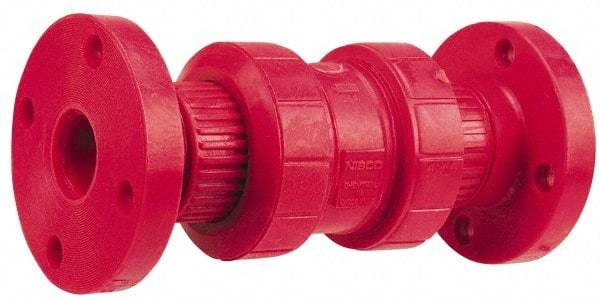 NIBCO - 1-1/2" PVDF Check Valve - Flanged, 1,360 WOG - Exact Tool & Supply