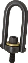 Jergens - 5,000 Lb Load Capacity Safety Engineered Center Pull Hoist Ring - 100 Ft/Lb Torque, 3/4 - 10 Thread, Alloy Steel - Exact Tool & Supply