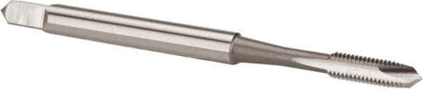 OSG - #2-56 UNC, H2, 2 Flutes, Plug Chamfer, Bright Finish, High Speed Steel Spiral Point STI Tap - 1-3/4" OAL, 0.141" Shank Diam, 7/16" Thread Length, Series 125 - Exact Tool & Supply