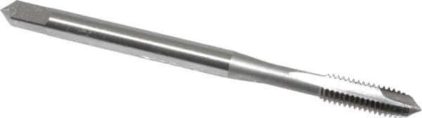 OSG - #4-40 UNC, H1, 2 Flutes, Plug Chamfer, Bright Finish, High Speed Steel Spiral Point STI Tap - 1-7/8" OAL, 0.141" Shank Diam, 9/16" Thread Length, Series 125 - Exact Tool & Supply