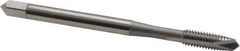 OSG - #4-40 UNC, H2, 2 Flutes, Plug Chamfer, Bright Finish, High Speed Steel Spiral Point STI Tap - 1-7/8" OAL, 0.141" Shank Diam, 9/16" Thread Length, Series 125 - Exact Tool & Supply
