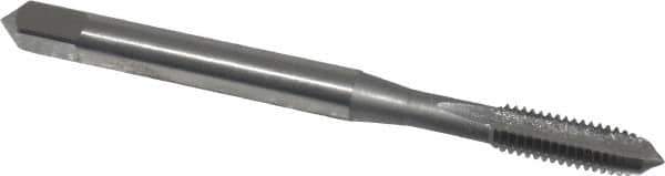 OSG - #6-32 UNC, H2, 2 Flutes, Plug Chamfer, Bright Finish, High Speed Steel Spiral Point STI Tap - 2" OAL, 0.141" Shank Diam, 11/16" Thread Length, Series 125 - Exact Tool & Supply