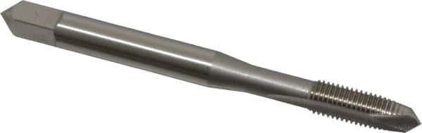 OSG - #8-36 UNF, H2, 2 Flutes, Plug Chamfer, Bright Finish, High Speed Steel Spiral Point STI Tap - 2-1/8" OAL, 0.168" Shank Diam, 3/4" Thread Length, Series 125 - Exact Tool & Supply