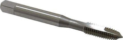 OSG - #10-24 UNC, H2, 2 Flutes, Plug Chamfer, Bright Finish, High Speed Steel Spiral Point STI Tap - 2-3/8" OAL, 0.194" Shank Diam, 7/8" Thread Length, Series 125 - Exact Tool & Supply