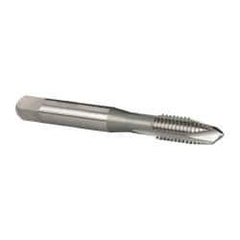 OSG - 1/4-20 UNC, H2, 3 Flutes, Plug Chamfer, Bright Finish, High Speed Steel Spiral Point STI Tap - 2-1/2" OAL, 0.255" Shank Diam, 1" Thread Length, Series 125 - Exact Tool & Supply