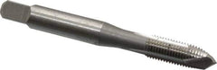 OSG - 1/4-28 UNF, H2, 3 Flutes, Plug Chamfer, Bright Finish, High Speed Steel Spiral Point STI Tap - 2-1/2" OAL, 0.255" Shank Diam, 1" Thread Length, Series 125 - Exact Tool & Supply