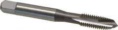 OSG - 1/4-20 UNC, H3, 3 Flutes, Plug Chamfer, Bright Finish, High Speed Steel Spiral Point STI Tap - 2-1/2" OAL, 0.255" Shank Diam, 1" Thread Length, Series 125 - Exact Tool & Supply