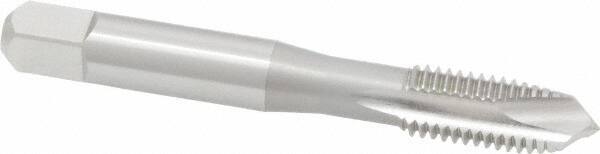 OSG - 5/16-18 UNC, H3, 3 Flutes, Plug Chamfer, Bright Finish, High Speed Steel Spiral Point STI Tap - 2-23/32" OAL, 0.318" Shank Diam, 1-1/8" Thread Length, Series 125 - Exact Tool & Supply