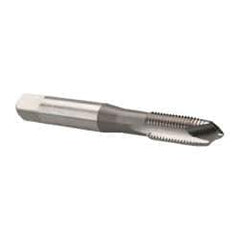 OSG - 5/16-24 UNF, H3, 3 Flutes, Plug Chamfer, Bright Finish, High Speed Steel Spiral Point STI Tap - 2-23/32" OAL, 0.318" Shank Diam, 1-1/8" Thread Length, Series 125 - Exact Tool & Supply