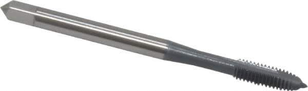 OSG - #4-40 UNC, H2, 2 Flutes, Plug Chamfer, elektraLUBE Finish, High Speed Steel Spiral Point STI Tap - 1-7/8" OAL, 9/16" Thread Length, Series 125 - Exact Tool & Supply