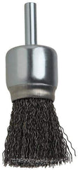 DeWALT - 8" OD, 1/2" Arbor Hole, Crimped Steel Wheel Brush - 1" Face Width, 0.014" Filament Diam, 4,000 RPM - Exact Tool & Supply