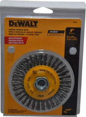 DeWALT - 4" OD, 5/8-11 Arbor Hole, Knotted Steel Wheel Brush - 0.02" Filament Diam, 20,000 RPM - Exact Tool & Supply