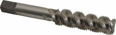 OSG - 7/16-20 UNF, 3 Flute, 50° Helix, Bottoming Chamfer, Bright Finish, High Speed Steel Spiral Flute STI Tap - Right Hand Flute, 3-5/32" OAL, 0.429" Shank Diam, 1-7/16" Thread Length - Exact Tool & Supply