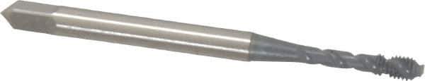 OSG - #2-56 UNC, 2 Flute, 50° Helix, Bottoming Chamfer, elektraLUBE Finish, High Speed Steel Spiral Flute STI Tap - 1-3/4" OAL, 7/16" Thread Length - Exact Tool & Supply