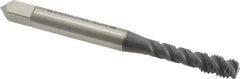 OSG - #8-32 UNC, 3 Flute, 50° Helix, Bottoming Chamfer, elektraLUBE Finish, High Speed Steel Spiral Flute STI Tap - 2-1/8" OAL, 3/4" Thread Length - Exact Tool & Supply
