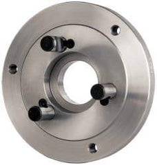 Buck Chuck Company - Adapter Back Plate for 6" Diam Self Centering Lathe Chucks - D1-4 Mount, 1.8" Through Hole Diam, 4.906mm ID, 6-1/2" OD, 0.714" Flange Height, Steel - Exact Tool & Supply