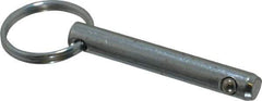 Gibraltar - 5/16" Pin Diam, 2" Long, Zinc Plated Steel Ball Lock Hitch Pin - 1-5/8" Usable Length - Exact Tool & Supply