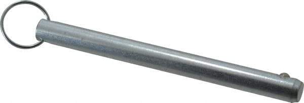 Gibraltar - 1/2" Pin Diam, 5-1/2" Long, Zinc Plated Steel Ball Lock Hitch Pin - 5" Usable Length - Exact Tool & Supply