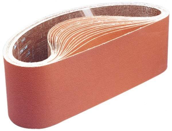 3M - 52" Wide x 103" OAL, 120 Grit, Aluminum Oxide Abrasive Belt - Aluminum Oxide, Fine, Coated, Y Weighted Cloth Backing, Series 370DZ - Exact Tool & Supply