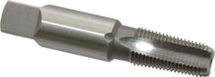 OSG - 1/8-27 NPT Thread, 4 Flute Standard Pipe Tap - 2-1/8" OAL, 3/4" Thread Length, 7/16" Shank Diam, Bright Finish, High Speed Steel - Exact Tool & Supply