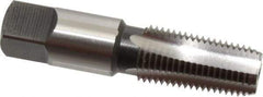 OSG - 1/4-18 NPT Thread, 4 Flute Standard Pipe Tap - 2-7/16" OAL, 1-1/16" Thread Length, 9/16" Shank Diam, Bright Finish, High Speed Steel - Exact Tool & Supply