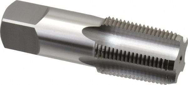 OSG - 3/4-14 NPT Thread, 5 Flute Standard Pipe Tap - 3-1/4" OAL, 1-3/8" Thread Length, 29/32" Shank Diam, Bright Finish, High Speed Steel - Exact Tool & Supply