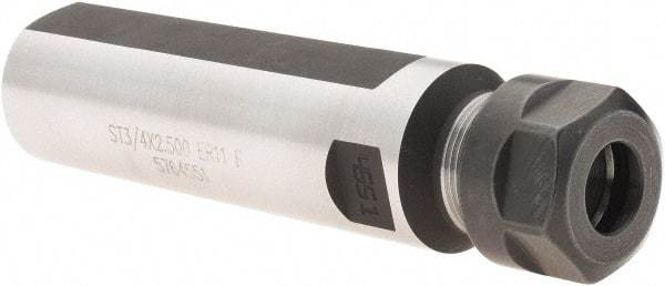 Iscar - 0.022" to 0.278" Capacity, 0.734" Projection, Straight Shank, ER11 Collet Chuck - 3.234" OAL, 3/4" Shank Diam - Exact Tool & Supply