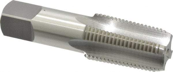 OSG - 1/2-14 NPTF Thread, 4 Flute Standard Pipe Tap - 3-1/8" OAL, 1-3/8" Thread Length, 11/16" Shank Diam, Bright Finish, High Speed Steel - Exact Tool & Supply