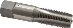 OSG - 1/4-18 NPS Thread, 4 Flute Standard Pipe Tap - 2-7/16" OAL, 1-1/16" Thread Length, 9/16" Shank Diam, Bright Finish, High Speed Steel - Exact Tool & Supply